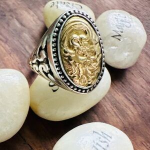 18k Gold + Sterling Coin Ring